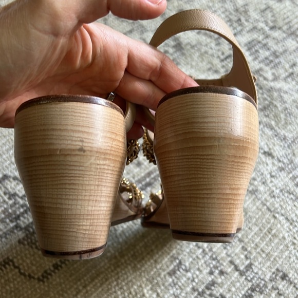 CHANEL gold chain multi strand wooden wedges - Picture 10 of 12